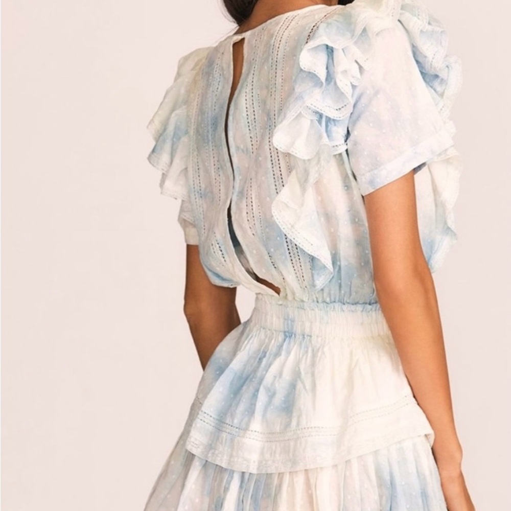 LoveShackFancy Natasha Ruffle Mini Dress - Picture 3 of 8